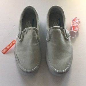 VANS Pale Gray Slip Ons